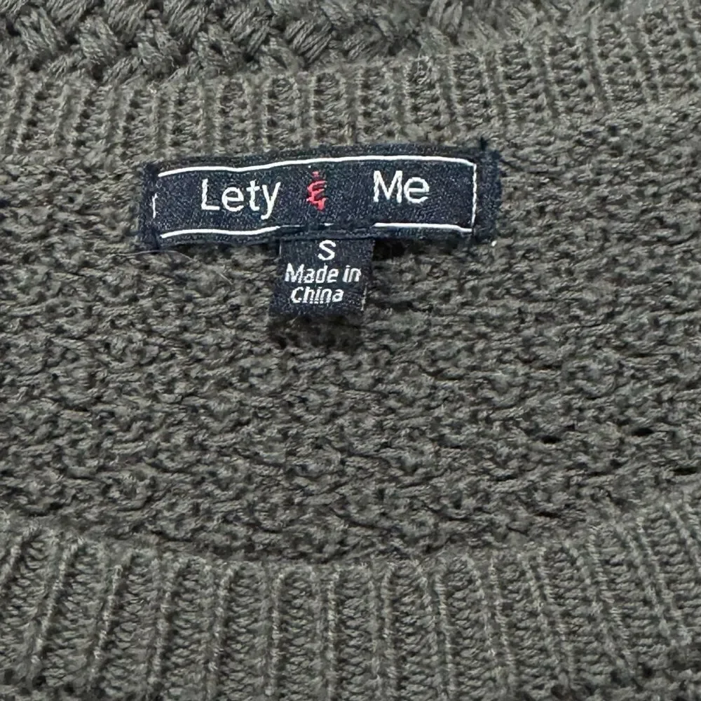 Stitch Fix Lety & Me Josey Elbow Patch Sweater Green Women’s Small